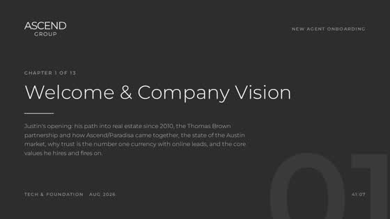 Chapter 1 — Welcome & Company Vision