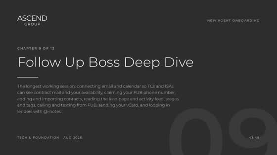 Chapter 9 — Follow Up Boss Deep Dive