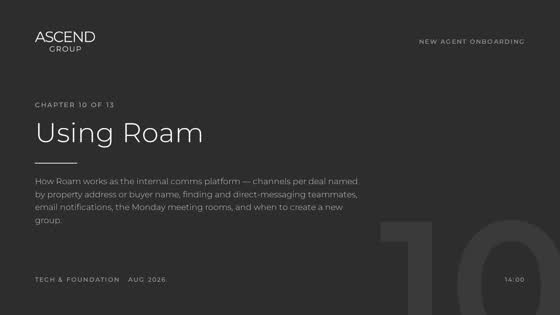 Chapter 10 — Using Roam