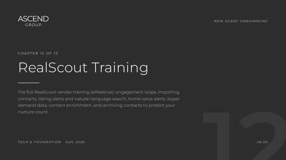 Chapter 12 — RealScout Training