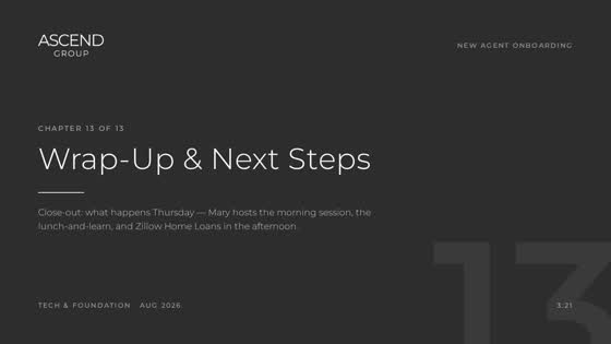 Chapter 13 — Wrap-Up & Next Steps